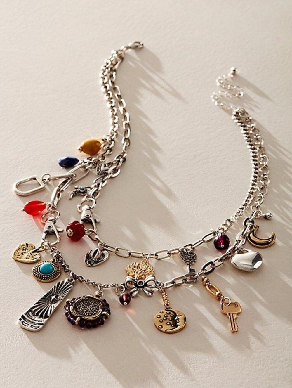 NWT Free People Maxamillion Charm Necklace World Traveler
